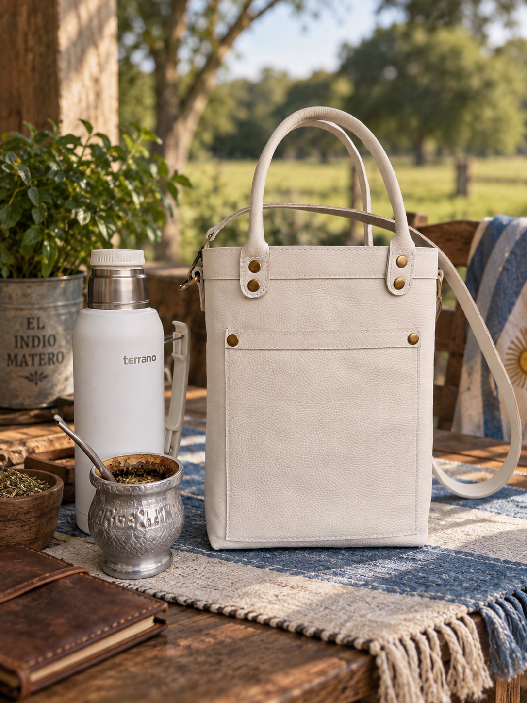 Yerba Mate Bag-Bolso Matero hecho a mano– Cuero Argentino