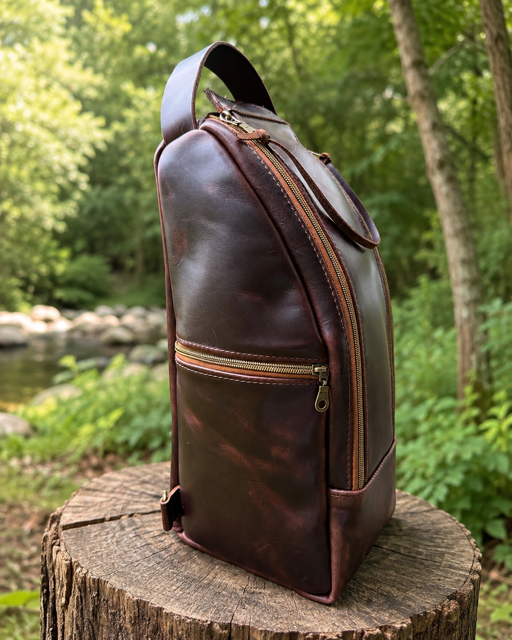 Yerba Mate Bag-Mochila Matera hecho a mano– Cuero Argentino
