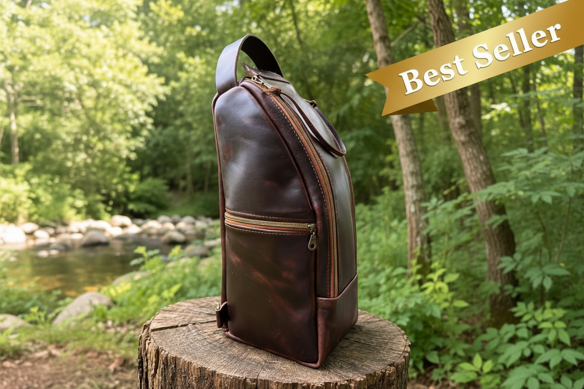 Yerba Mate Bag-Mochila Matera hecho a mano– Cuero Argentino