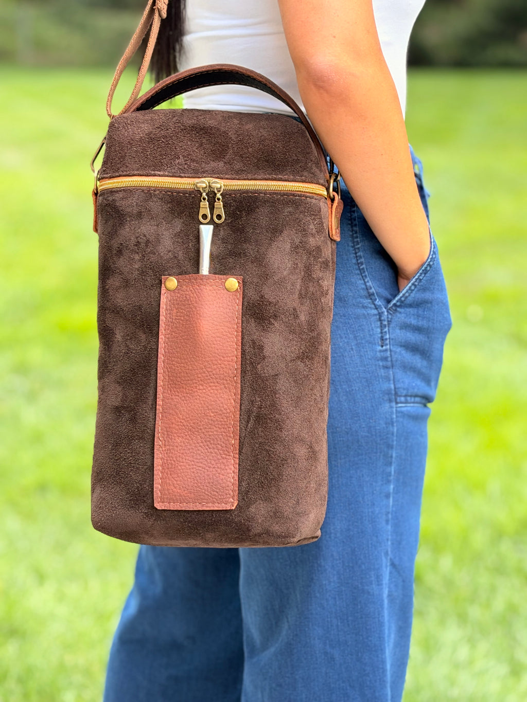 Yerba Mate Bag-Bolso Matero hecho a mano– Cuero Argentino