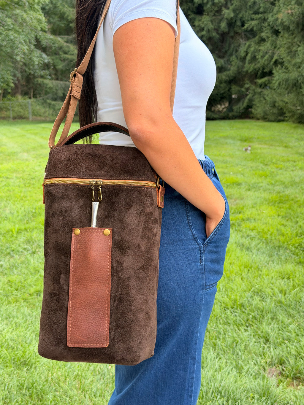 Yerba Mate Bag-Bolso Matero hecho a mano– Cuero Argentino