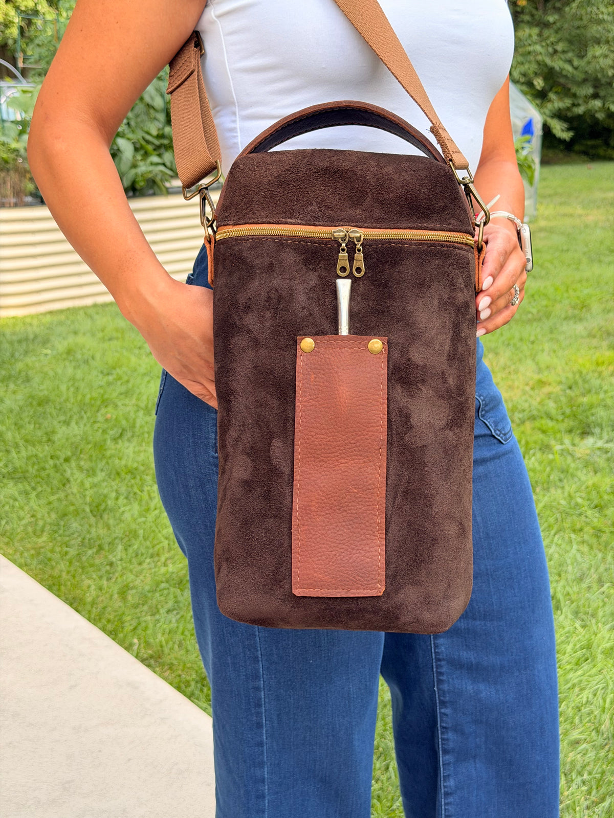 Yerba Mate Bag-Bolso Matero hecho a mano– Cuero Argentino