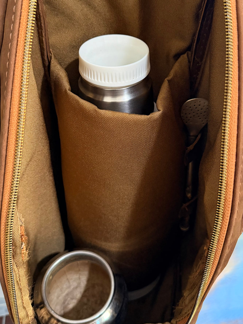 Yerba Mate Bag-Mochila Matera hecho a mano– Cuero Argentino