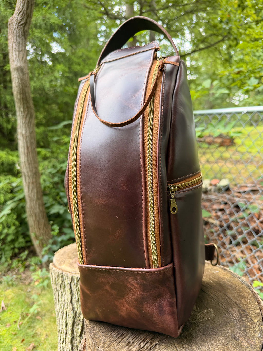Yerba Mate Bag-Mochila Matera hecho a mano– Cuero Argentino