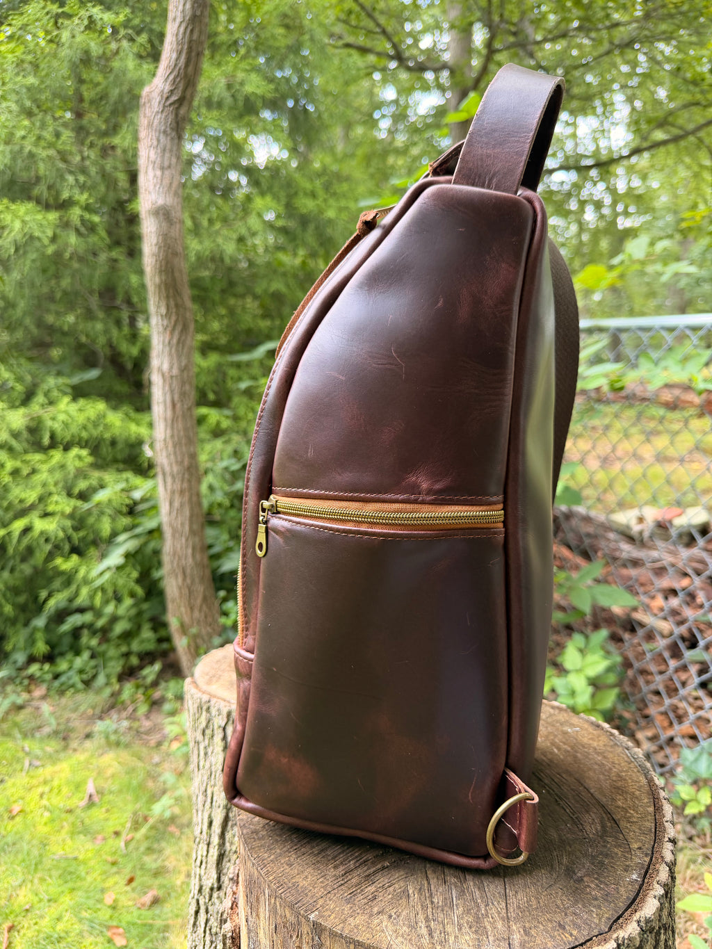Yerba Mate Bag-Mochila Matera hecho a mano– Cuero Argentino
