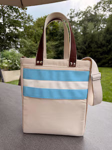 Yerba Mate Bag-Bolso Matero hecho a mano– Lona y cuerina.