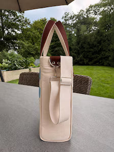 Yerba Mate Bag-Bolso Matero hecho a mano– Lona y cuerina.