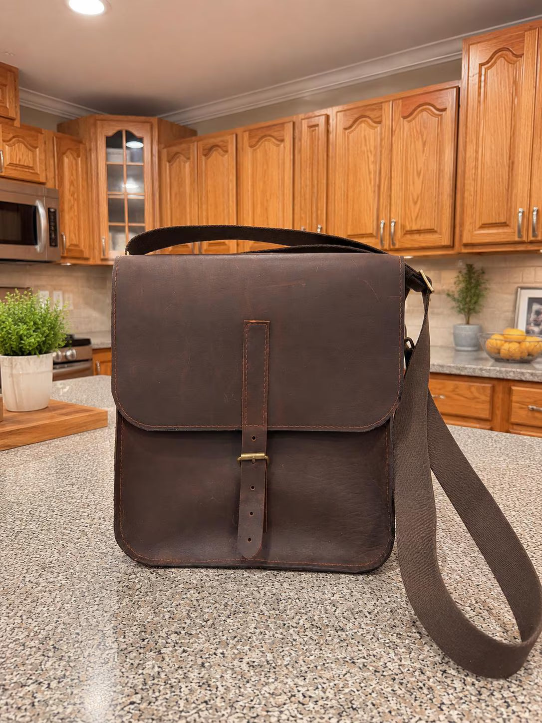 Yerba Mate Bag-Bolso Matero hecho a mano– Cuero Argentino