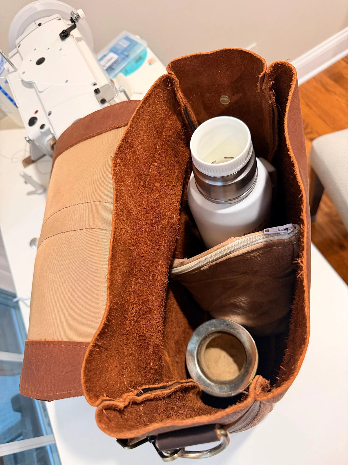 Yerba Mate Bag-Bolso Matero hecho a mano– Cuero Argentino