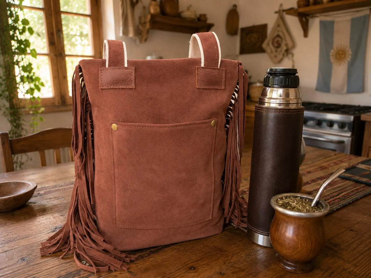 Yerba Mate Bag-Bolso Matero hecho a mano– Cuero Argentino