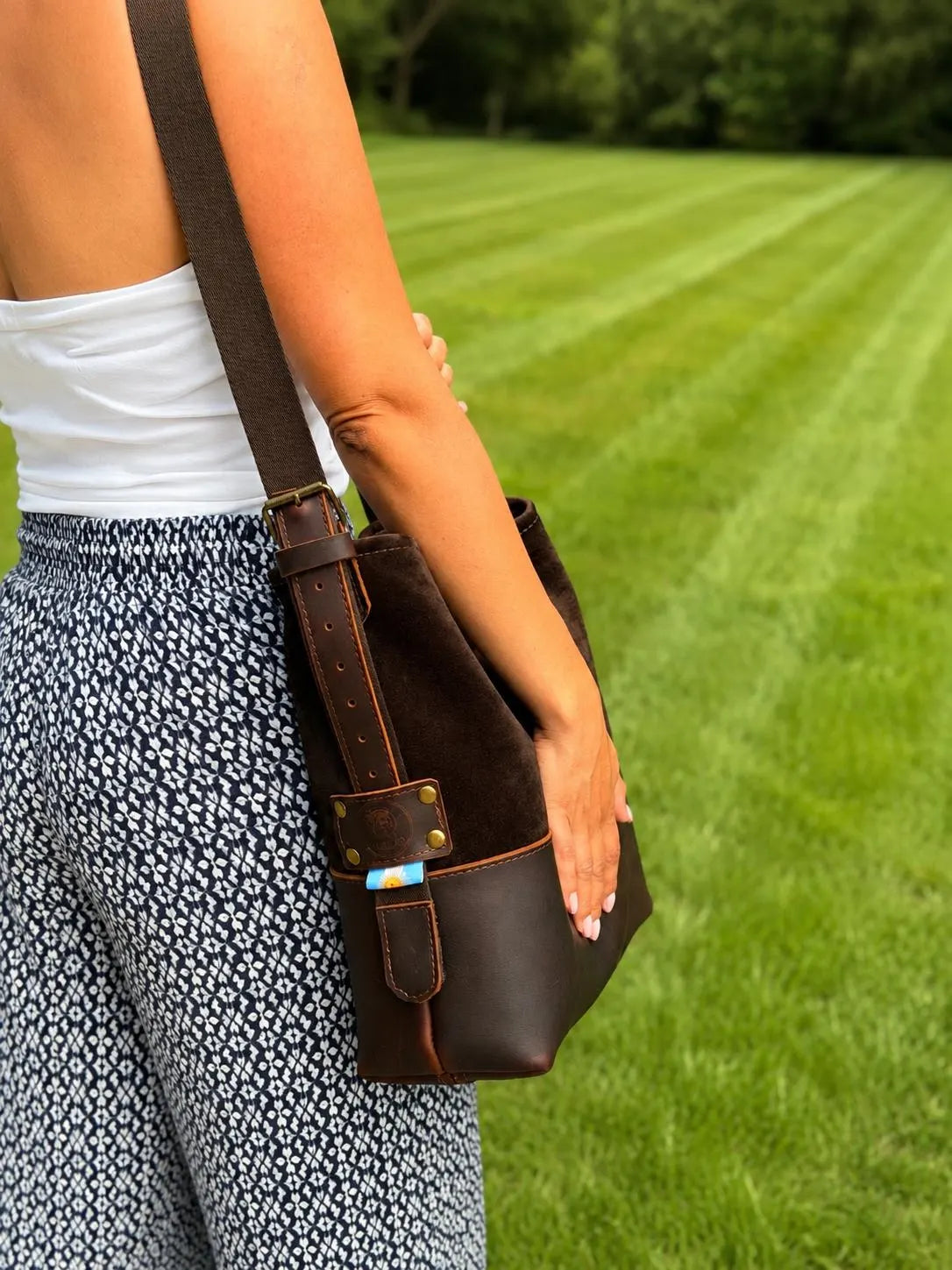 Yerba Mate Bag-Bolso Matero hecho a mano– Cuero Argentino
