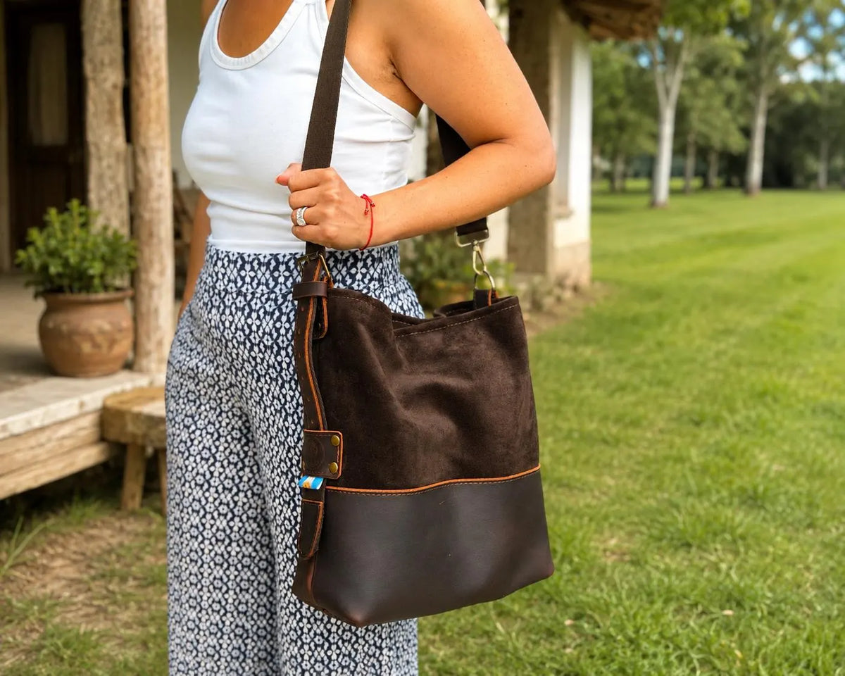Yerba Mate Bag-Bolso Matero hecho a mano– Cuero Argentino