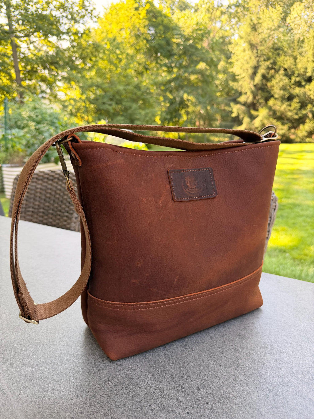 Yerba Mate Bag-Bolso Matero hecho a mano– Cuero Argentino