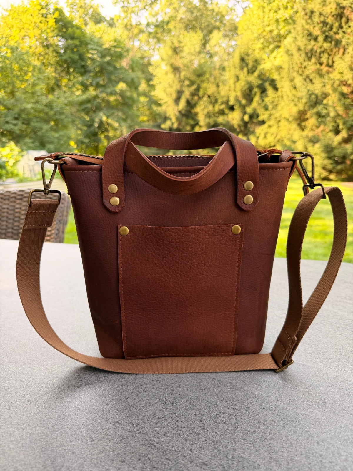 Yerba Mate Bag-Bolso Matero hecho a mano– Cuero Argentino