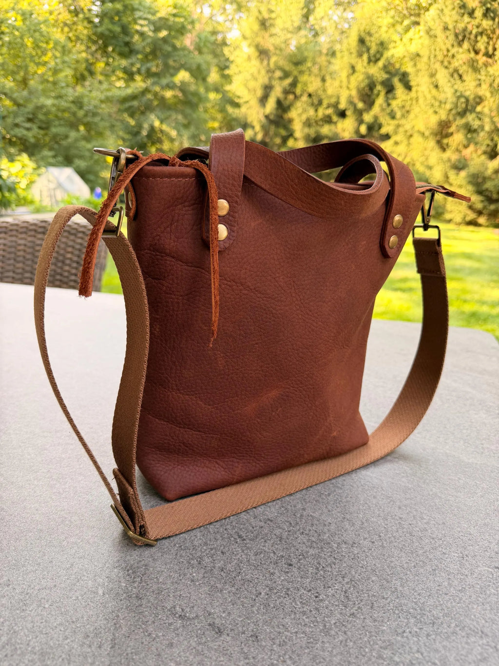 Yerba Mate Bag-Bolso Matero hecho a mano– Cuero Argentino