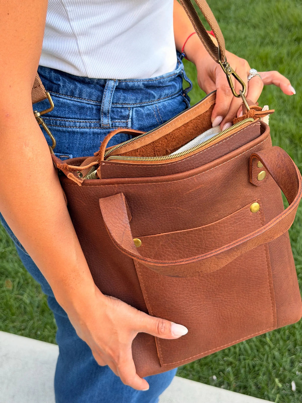 Yerba Mate Bag-Bolso Matero hecho a mano– Cuero Argentino